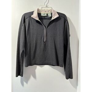 Horny Toad women’s gray 1/4 zip cropped sweatshirt size Small.  #44-1611